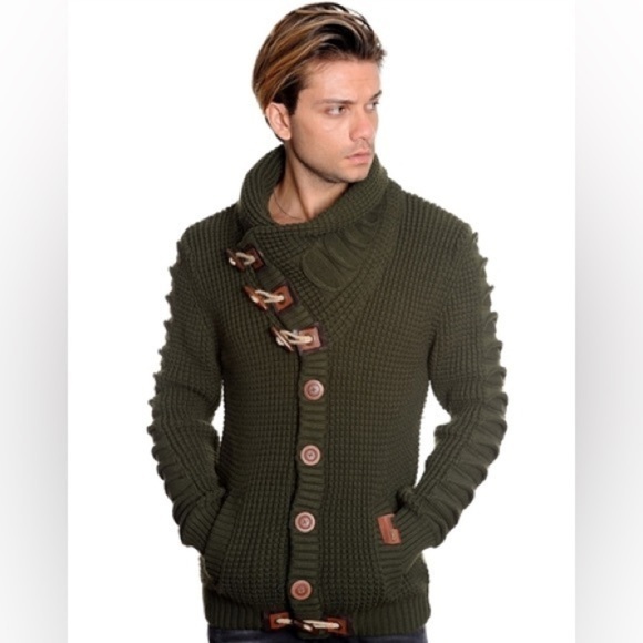 LCR Men SWEATER HERMES OLIVE NWT - Picture 1 of 7
